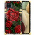 thumbnail image 1 of FKBRCL4U Compatible with Samsung Galaxy A12 Case, Vector Red Rose Green Leaf Luxury Golden Decoration for Girl Women Soft TPU Shockproof Protective Hard PC Back, 1 of 7
