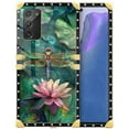 thumbnail image 1 of FKBRCL4U Compatible with Samsung Galaxy Note 20 Case, Colourful Dragonfly Pink Lily Pads Luxury Golden Decoration for Girl Women Soft TPU Shockproof Protective Hard PC Back, 1 of 7