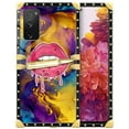 thumbnail image 1 of FKBRCL4U Compatible with Samsung Galaxy S20 FE Case, Cool Corlorful Lip Marble Luxury Golden Decoration for Girl Women Soft TPU Shockproof Protective Hard PC Back, 1 of 7