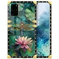 thumbnail image 1 of FKBRCL4U Compatible with Samsung Galaxy S20 Plus Case, Colourful Dragonfly Pink Lily Pads Luxury Golden Decoration for Girl Women Soft TPU Shockproof Protective Hard PC Back, 1 of 7