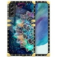 thumbnail image 1 of FKBRCL4U Compatible with Samsung Galaxy S21 FE Case, Starry Sky Colourful Mandala Luxury Golden Decoration for Girl Women Soft TPU Shockproof Protective Hard PC Back, 1 of 7