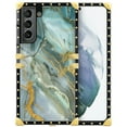 thumbnail image 1 of FKBRCL4U Compatible with Samsung Galaxy S21 Plus Case, Golden Texture Marble Veining Luxury Golden Decoration for Girl Women Soft TPU Shockproof Protective Hard PC Back, 1 of 7