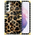 thumbnail image 1 of FKBRCL4U Compatible with Samsung Galaxy S22 Plus Case, Seamless Gold Chain Leopard Luxury Golden Decoration for Girl Women Soft TPU Shockproof Protective Hard PC Back, 1 of 7