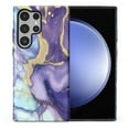 thumbnail image 1 of FKBRCL4U Compatible with Samsung Galaxy S23 Ultra Case Alcohol Ink Purple Golden Marble Pattern for Girl Full Body Design Soft Silicone Drop Shock Scratch Protection, 1 of 7
