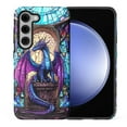 thumbnail image 1 of FKBRCL4U Compatible with Samsung Galaxy S24 FE Case Blue Purple Diamond Dragon Stained Glass Pattern for Girl Full Body Design Soft Silicone Drop Shock Scratch Protection, 1 of 7
