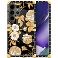 thumbnail image 1 of FKBRCL4U Compatible with Samsung Galaxy S24 Ultra Case, Blooming Rose Golden Flower Luxury Golden Decoration for Girl Women Soft TPU Shockproof Protective Hard PC Back, 1 of 7