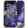 thumbnail image 1 of FKBRCL4U Compatible with Samsung Galaxy S24 Ultra Case, Glistening Golden Butterfly Vibrant Purple Blue Luxury Golden Decoration for Girl Women Soft TPU Shockproof Protective Hard PC Back, 1 of 7