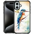 thumbnail image 1 of FKBRCL4U Compatible With iPhone 16 Case, Watercolor Bird Dragonfly Art Pattern For Girl Ultra Protection Shockproof Soft Silicone TPU Non-Slip Back, 1 of 7