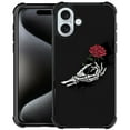 thumbnail image 1 of FKBRCL4U Compatible With iPhone 16 Plus Case, Skull Hand Holding Rose Pattern For Girl Ultra Protection Shockproof Soft Silicone TPU Non-Slip Back, 1 of 7