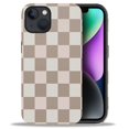 thumbnail image 1 of FKBRCL4U Compatible with iPhone 13/iPhone 14 Case, Brown Pink Check Plaid Pattern for Girl Full Body Design Soft Silicone Drop Shock Scratch Protection for iPhone 13/iPhone 14, 1 of 7