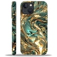 thumbnail image 1 of FKBRCL4U Compatible with iPhone 14 Plus Case, Abstract Gold Teal Fluid Art Pattern for Girl Full Body Design Soft Silicone Drop Shock Scratch Protection for iPhone 14 Plus, 1 of 7