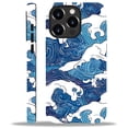 thumbnail image 1 of FKBRCL4U Compatible with iPhone 14 Pro Max Case, Blue and White Waves Pattern for Girl Full Body Design Soft Silicone Drop Shock Scratch Protection for iPhone 14 Pro Max, 1 of 7