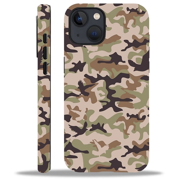 FKBRCL4U Compatible with iPhone 15 Case, Waterfowl Hunting Camo Duck Pattern for Girl Full Body Design Soft Silicone Drop Shock Scratch Protection for iPhone 15