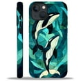 thumbnail image 1 of FKBRCL4U Compatible with iPhone 15 Matte Case, Blue Teal Ocean Stained Glass Whale Pattern for Girl Full Body Design Soft Silicone Drop Shock Scratch Protection for iPhone 15, 1 of 1