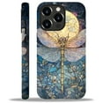 thumbnail image 1 of FKBRCL4U Compatible with iPhone 15 Pro Max Matte Case, Stained Glass Yellow Dragonfly Moon Pattern for Girl Full Body Design Soft Silicone Drop Shock Scratch Protection for iPhone 15 Pro Max, 1 of 7