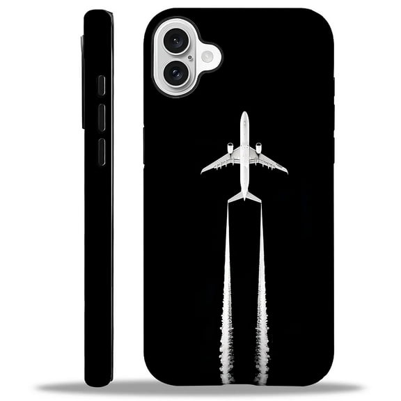 FKBRCL4U Compatible with iPhone 16 Case, Airplane Pilot Plane Aviation Pattern for Girl Full Body Design Soft Silicone Drop Shock Scratch Protection for iPhone 16