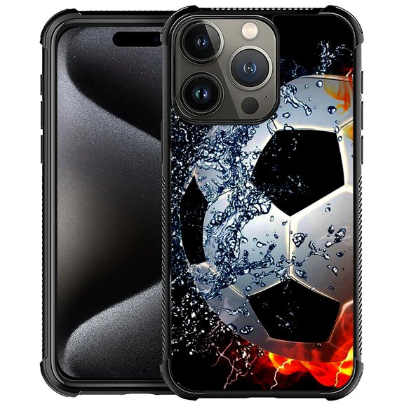 FKBRCL4U Compatible With iPhone 16 Pro Max Case, Hot Sizzling Soccer Mate Pattern For Girl Ultra Protection Shockproof Soft Silicone TPU Non-Slip Back