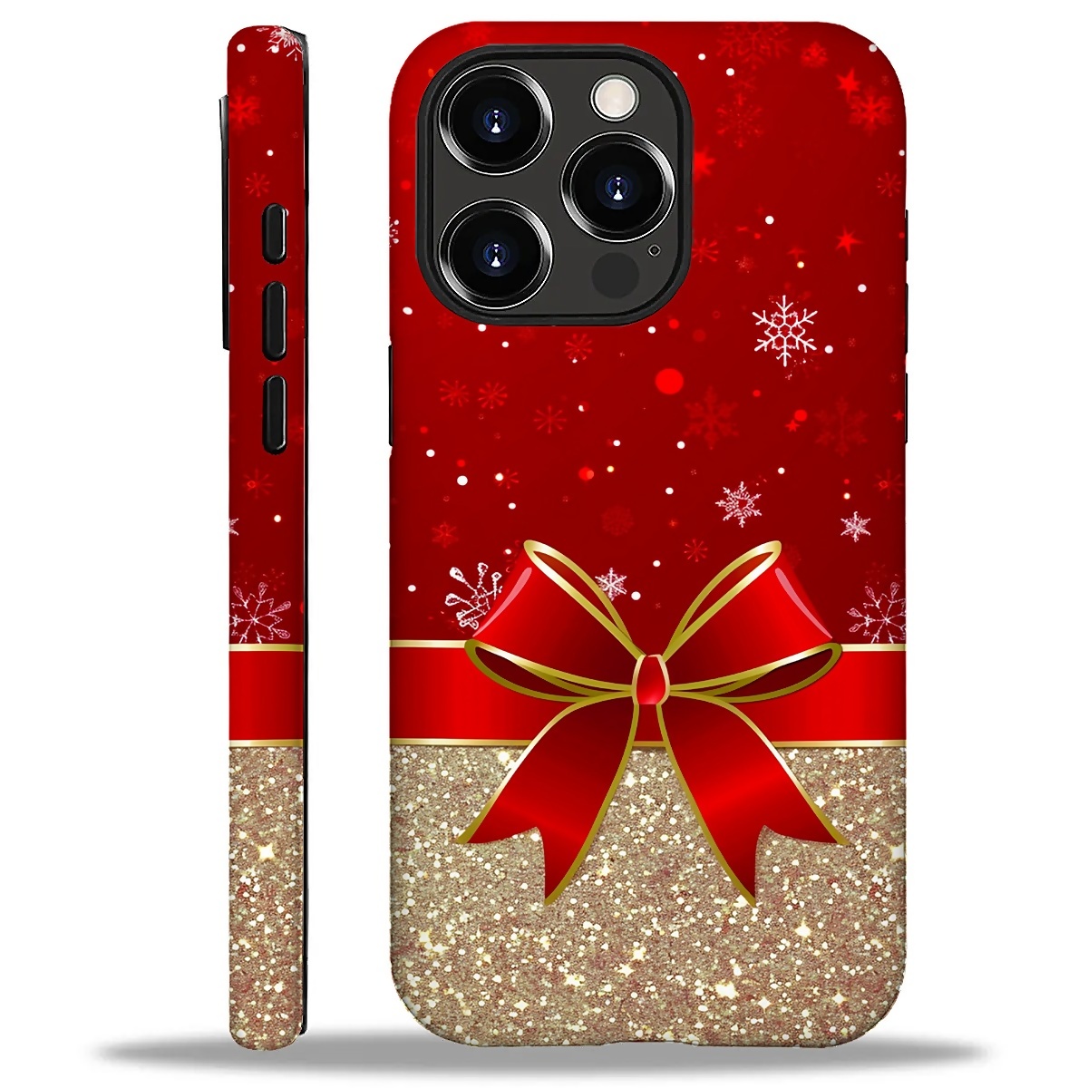 FKBRCL4U Compatible with iPhone 16 Pro Max Case, Red Ribbon Bow Golden ...
