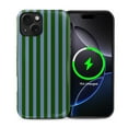 thumbnail image 1 of FKBRCL4U for iPhone 14 Plus Compatible with Magsafe Case Green and Blue Stripes Geometric Vertical Line Pattern for Girl Boy Full Body Magnetic Design Soft Silicone Protection, 1 of 7