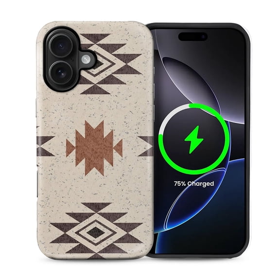 FKBRCL4U for iPhone 16 Compatible with Magsafe Case Western Boho Aztec Pattern for Girl Boy Full Body Magnetic Design Soft Silicone Protection