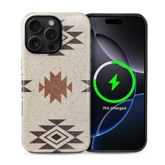 FKBRCL4U for iPhone 16 Pro Max Compatible with Magsafe Case Western Boho Aztec Pattern for Girl Boy Full Body Magnetic Design Soft Silicone Protection