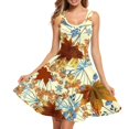 thumbnail image 1 of FKELIY Thanksgiving Sleeveless Dresses for Women Stretchy Sleeveless Midi Dress Size XL Durable Fall Mpale Leaves Tank Dress for Work, 1 of 4