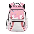 thumbnail image 1 of FKELYI 17 Inch Schoolbag Spacious Kids Backpack with Multi-Pockets for Boys Primary School Bookbag Baseball Pink Drip Print Travel Backpacks for Elementary Student, 1 of 7
