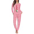 thumbnail image 1 of FKELYI 2 Pieces Christmas Santa Women Pjs Set Size 6XL Leisure Pink Long Sleeve Pajamas for Girls Breathable Pajamas for Ladies Night, 1 of 5