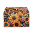 thumbnail image 1 of FKELYI 2-Slice Hello Fall Toaster Covers Wide Slot Dust and Fingerprint Protection Easy to Clean Sunflower Orange Bread Toaster Cover for Microwave Oven/Broiler, 1 of 7