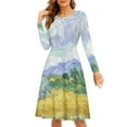 thumbnail image 1 of FKELYI Aesthetic Size L Women Dresses Casual Wheat Field with Cypresses by Van Gogh Swing Dress Comfortable Women's Wear to Work Dresses Midi, 1 of 4