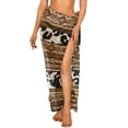 thumbnail image 1 of FKELYI American Tribal Cow Print Sarong Wrap for Women Beach Cover Up Soft Long Swimwear Cover-Up for Bathing Suit Breathable Bikini Coverup for Lady Summer Vacation, 1 of 6
