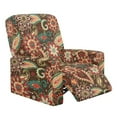 thumbnail image 1 of FKELYI Art Bohemian Flower Print Recliner Slipcover Anti-Dust Reclining Chair Cover with Pocket Non-Slip Sofa Couch Covers 4 Pcs Furniture Protective Covers, 1 of 7