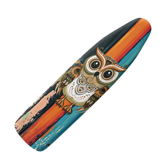 FKELYI Art Owl Print Polyester Ironing Board Cover with Elastic Edge Heat Resistant Iron Padding Cover Home Accessories Iron Product for Home Clothing Shop Laundry, XL
