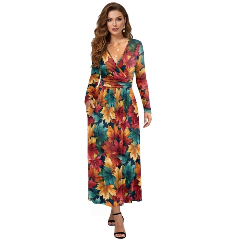 chinese dress ladies Shirt Dress Autumn Long Sleeve Elegant Belt Long Dress For Women 2023  Fashion Print Button Lapel Neck Casual Dresses Robe Femme main image 0