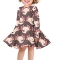 thumbnail image 1 of FKELYI Axolotl Print Long Sleeve Dress Aged 3-4 Years Elastic Dresses for Girls Knee Length Breathable Kids Girls Midi Dress Long Sleeve, 1 of 4