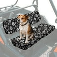 thumbnail image 1 of FKELYI Black Dog Cat Paw Print Mule Bench Seat Cover 2 Pcs Set Dustproof UTV Seat Cover Compatible with Kawasaki Mule 600/610 Anti-Scratch Seats Protector Decor, 1 of 7