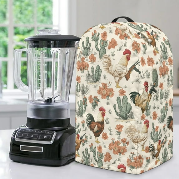 FKELYI Blender Dust Cover with Handle Cactus Plant Floral Rooster Print Anti Splash Water Resistant Blender Mixer Protector Covers for Kitchen Appliance Dustproof Cover