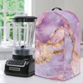 thumbnail image 1 of FKELYI Blender Dust Cover Kitchen Appliance Covers Marble Purple Gold Print Water Resistant Mixer Protective Cover with Top Handle for Coffee Maker Stand Mixer, 1 of 6