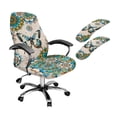thumbnail image 1 of FKELYI Bohemian Lotus Floral Butterfly Print Office Chair Cover Swivel Chair Protector Cover with 2 Pcs Armrest Covers Anti-Dust Washable Gaming Chair Slipcover, Small, 1 of 6