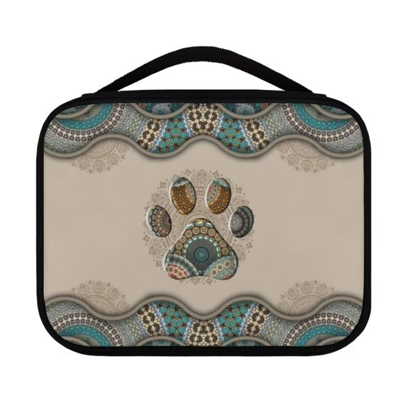 FKELYI Boho Mandala Paw Bible Cover Leisure Bible Carrying Case for Women Durable Christian Pray Church Bag with Reinforced Handle