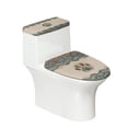 thumbnail image 1 of FKELYI Boho Mandala Paw Toilet Tank Cover Dustproof Toilet Lid Cover Elongated Wear-Resistant Toilet Seat and Tank Lid Covers for Bathroom Set of 2, 1 of 6