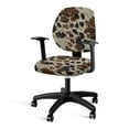 thumbnail image 1 of FKELYI Brown Cow Print Office Chair Slipcover for Backrest & Cushion Seat 2 Pcs Stretchable Swivel Computer Chair Cover Dustproof Armchair Protector Home Decor, 1 of 7
