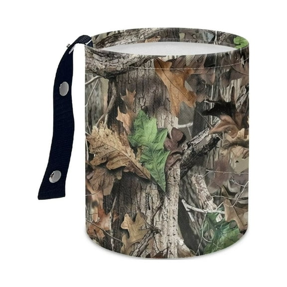 FKELYI Car Trash Can Camo Hunting Washable Maple Leaf Automotive Garbage Cans Accessories Large Capacity Car Trash Can for Back Seat Center Console