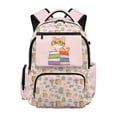thumbnail image 1 of FKELYI Cartoon Cat Pink Print 17 Inch Schoolbag Spacious Kids Backpack with Multi-Pockets Primary School Bookbag Travel Backpacks for Elementary Student Girls Rucksack, 1 of 7