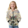 thumbnail image 1 of FKELYI Cartoon Cat Print Kids Hoodies with Full Zipper for Girls Cosy Sweatshirt Jacket with Pockets Fleece Hooded Top Streetwear for School Home, L, 1 of 6