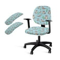 thumbnail image 1 of FKELYI Cartoon Otter Blue Print Office Chair Slipcovers Stretchable Swivel Computer Chair Cover with Armrest Covers Anti-Dust Armchair Protector for Backrest & Cushion Seat, 1 of 7