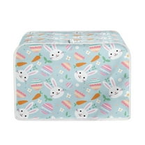 FKELYI Cartoon Rabbit Toaster Cover Decoration Durable Easter Eggs Kitchen Toaster Covers for Oven & Broiler Foldable Toaster Cover 2 Slice Wide Slot