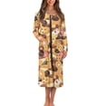thumbnail image 1 of FKELYI Chocolate Donut Cake Print Women Zip Up Robe Nightgowns Comfy House Coats Full Length Sleepwear House Dress with Pockets Fall Winter Long Sleeve Bathrobe, 2XL, 1 of 6
