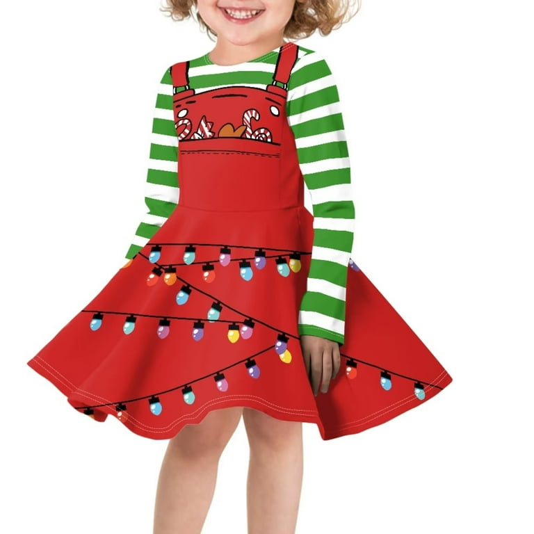 FKELYI Christmas Costume Long Sleeve Dress Size 15-16 Y Leisure
