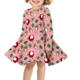 thumbnail image 1 of FKELYI Christmas Reindeer Long Sleeve Dress Size 11-12 Y Comfortable Xmas Tree Girls Swing Dress Long Sleeve Stretchy Twirl Swing Dresses for Kids Girls, 1 of 4
